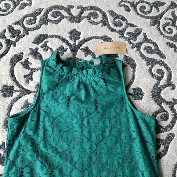 NWT Paper Crane emerald green halter dress. SZ: L - Picture 3 of 4